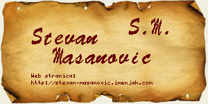 Stevan Mašanović vizit kartica